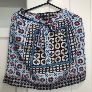 Francesca’s Geo Print Mini Skirt